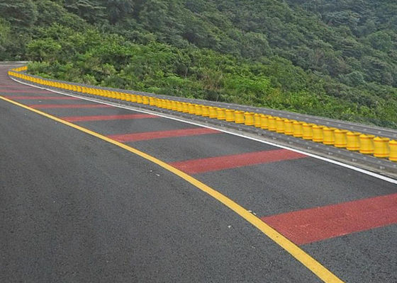 kopen Geel met zwarte strepen EVA gevulde rolbeveiligingsrail duurzame beveiligingsbarrières voor industriële en bouwtoepassingen online manufacture